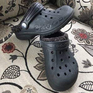 Toddler/Child Size 10 Lined Crocs with Heel Strap